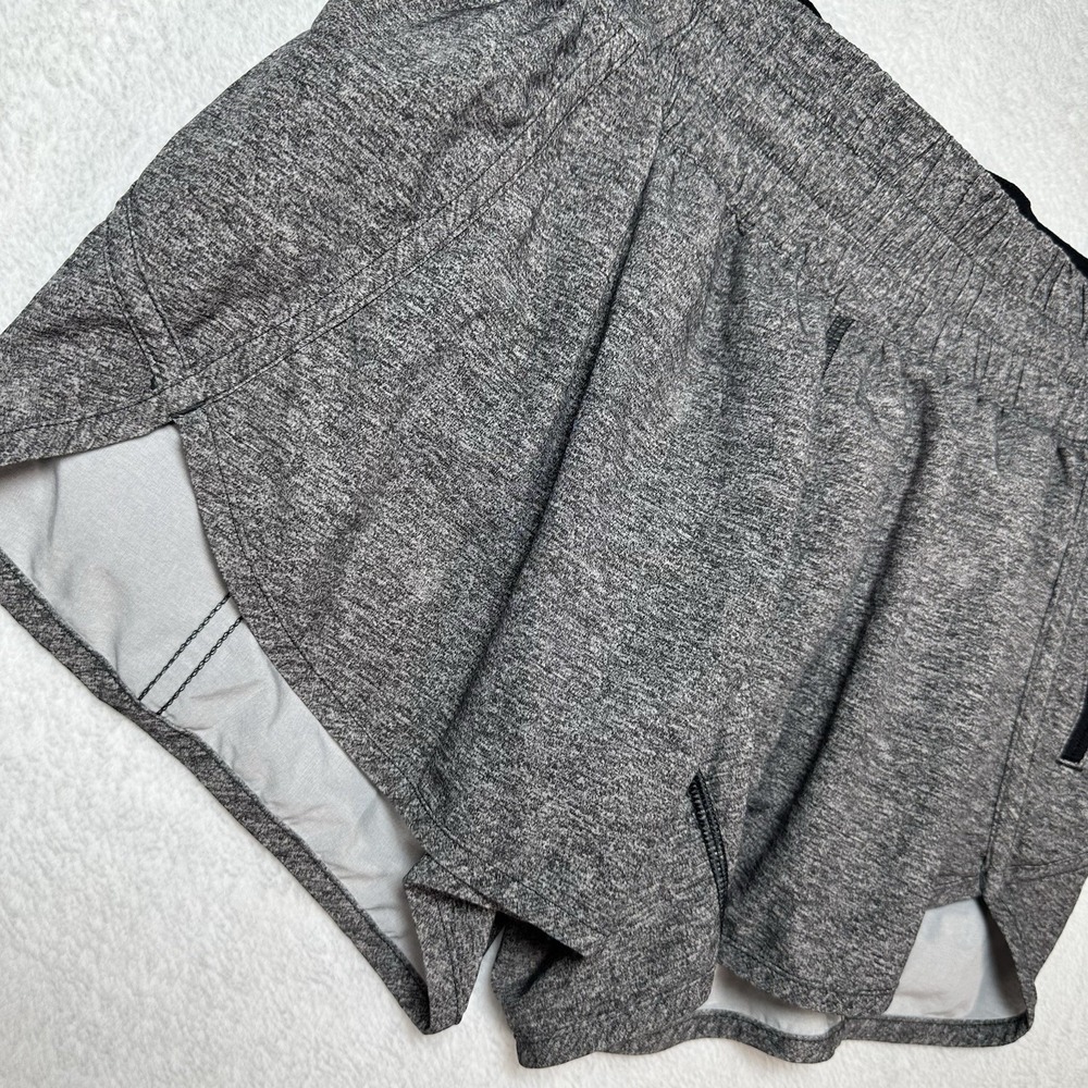 Lululemon Tracker Short V 4" Womens 8 Heathered Gray Athletic Running Gym Shorts - Picture 6 of 14